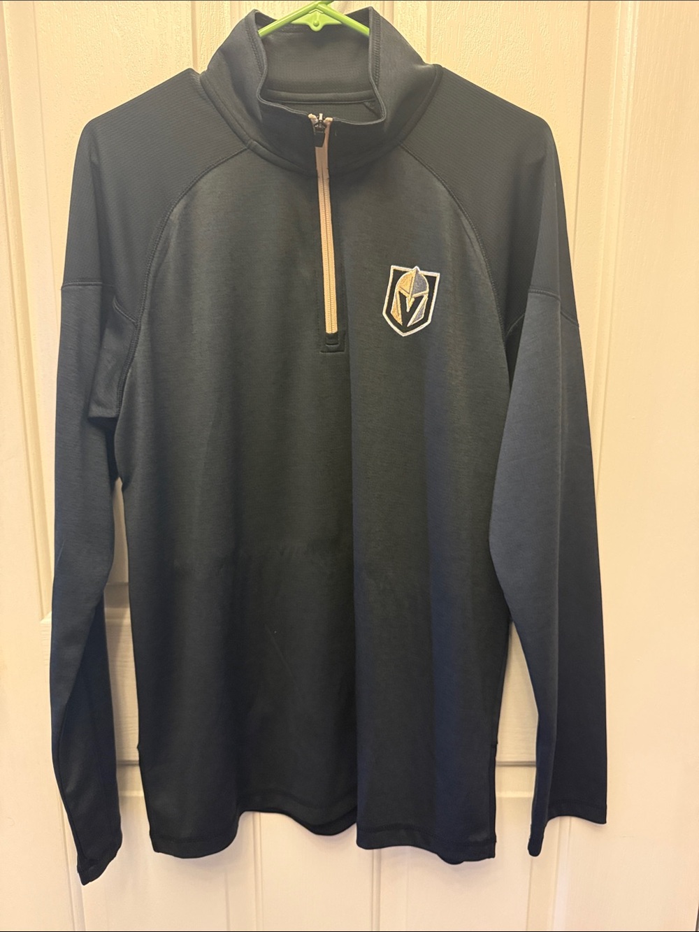 Golden Knights Black Quarter-Zip Pullover with Embroidered Shield Logo